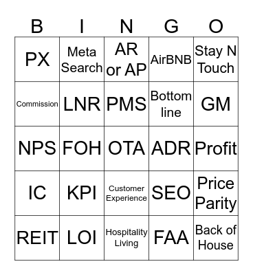 WhyHotel Lingo Bingo Card