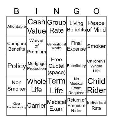 The Barr Agency Bingo  Bingo Card