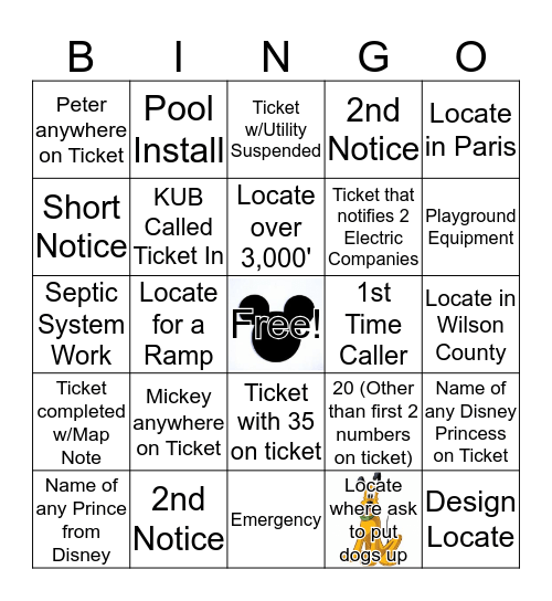 LRA Week 2020 Bingo Card