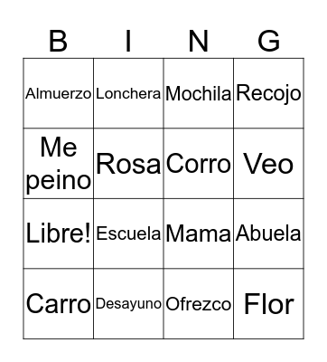 Loteria Bingo Card