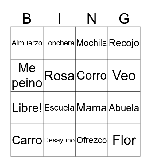 Loteria Bingo Card