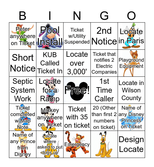 LRA Week 2020 Bingo Card