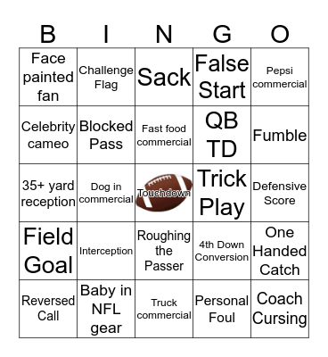 SUPER BOWL LIV BINGO Card