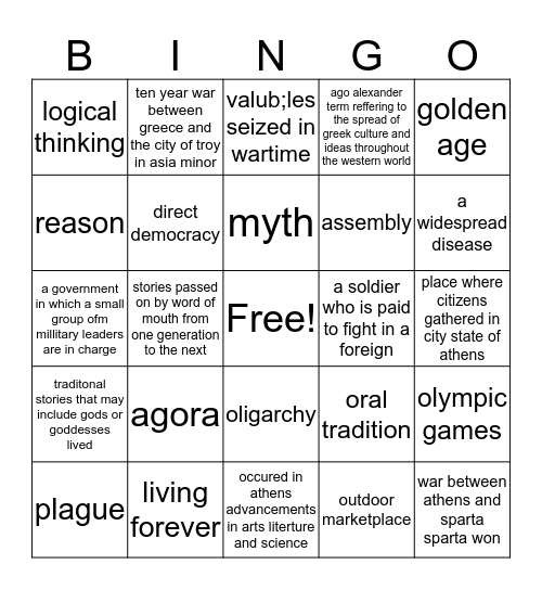 greese bingo  Bingo Card