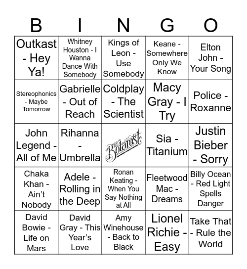 Round 1 Bingo Card