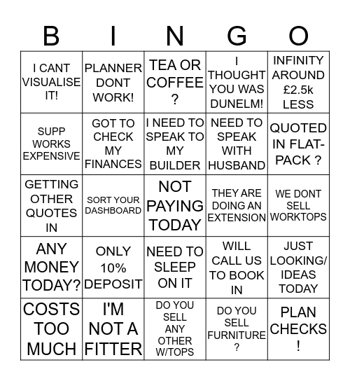 BINGO BOARD Bingo Card