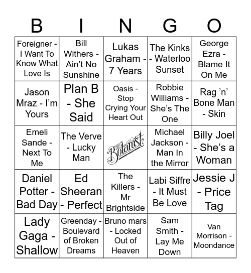 Game 2 Bingo Card