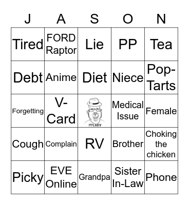 Jason's Bingo Card