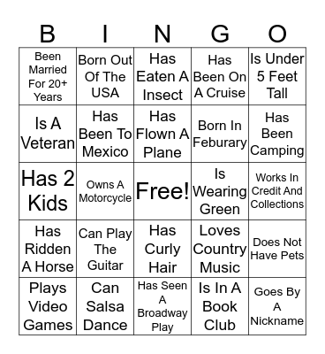 Radiance 2020 Bingo Card