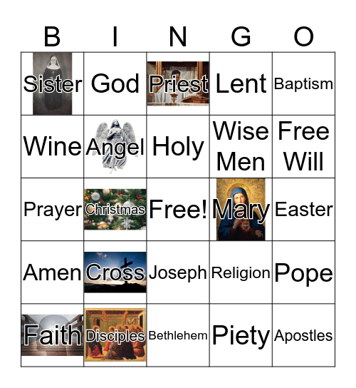 Religion Bingo Card