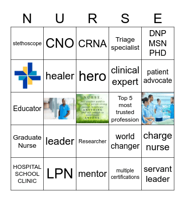 NURSE WEEK 2020 Bingo Card