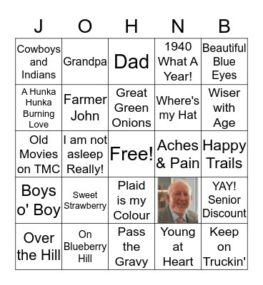 Happy 80th Birthday Bingo Card