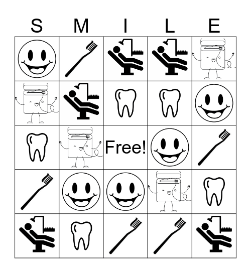Dental Hygiene Bingo Card