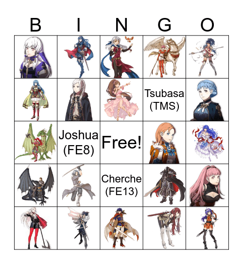 Fire Emblem Bingo Card