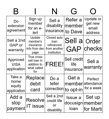 June Phone Center Bingo Card