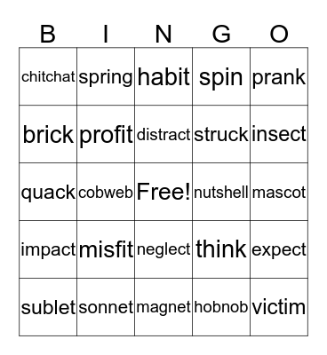 Wilson Step 3 Bingo Card