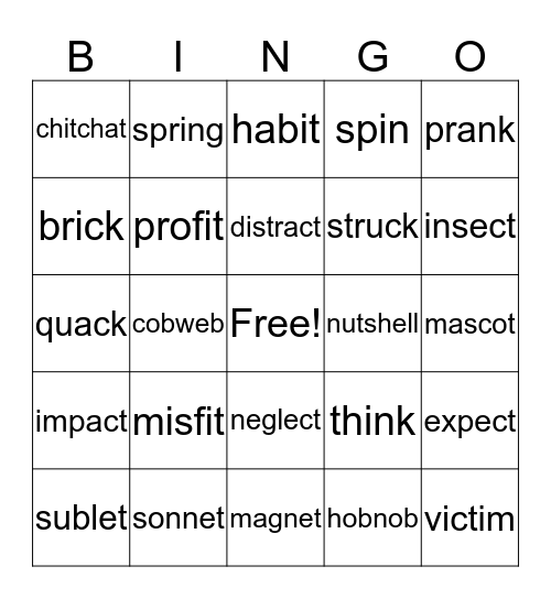 Wilson Step 3 Bingo Card