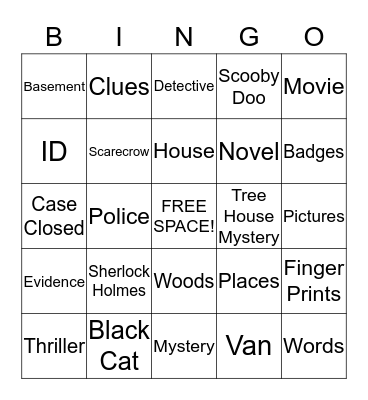 Mystery Bingo Card