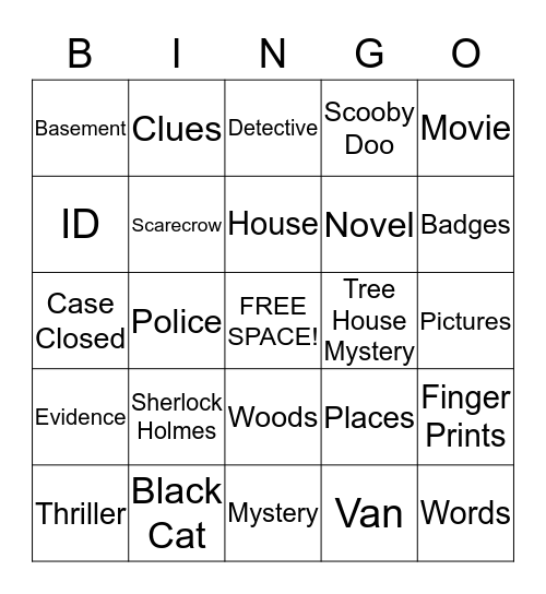 Mystery Bingo Card