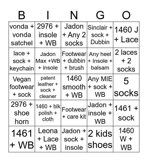 Units Per Transaction Bingo Card