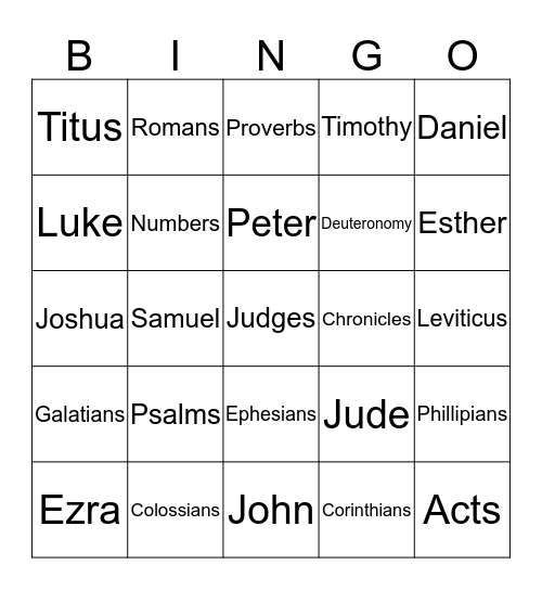 AKOMC Bible Bingo Card