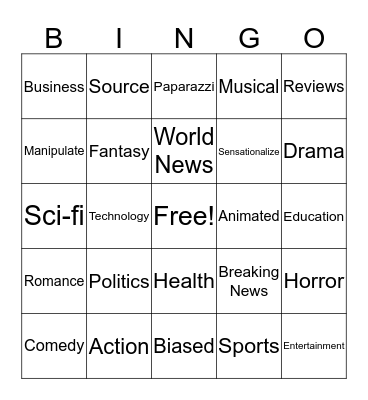 M6 Unit 10 BINGO Card