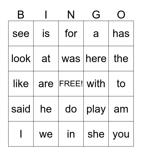 Popcorn Bingo Card