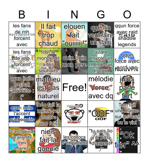 BGA1 Bingo Card
