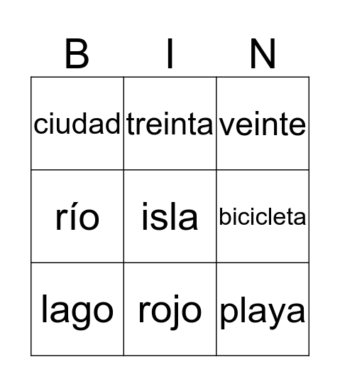 Bingo Card