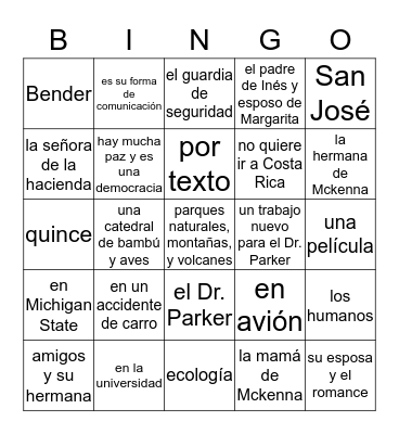 Robo 1 - 3 respuestas Bingo Card