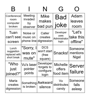 Demo Bingo Card