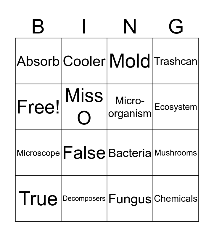 Why Does Garbage Smell? Bingo Card