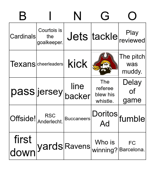 Super Bowl Bingo 2020 Bingo Card
