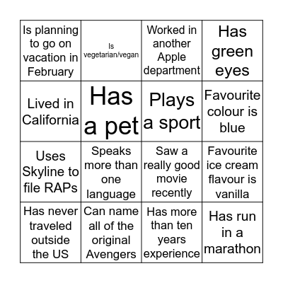 Maps Bingo! Bingo Card