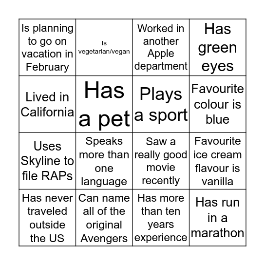 Maps Bingo! Bingo Card