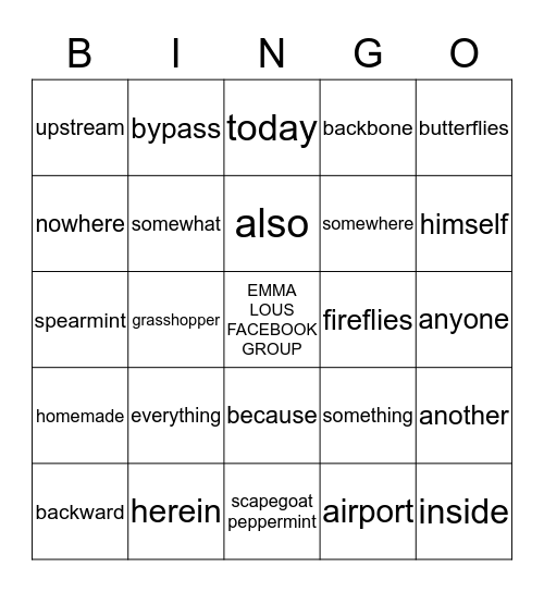 IANS FRIDAY NIGHT BINGO Card