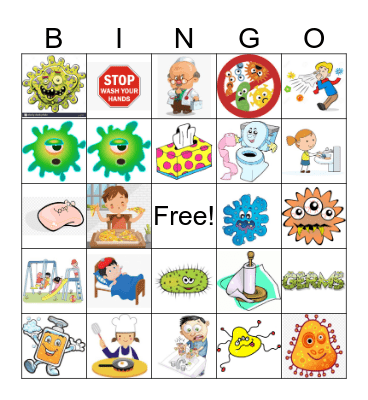 Hand Washing Bingo Card