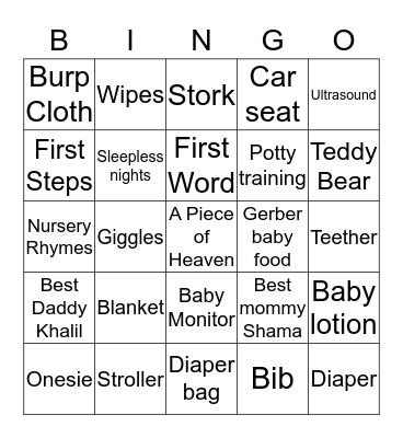 Shama's Chand Ka Tukra Bingo Card
