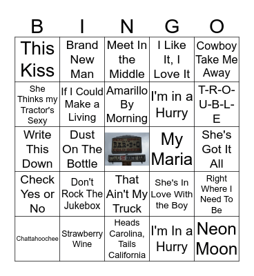 90s Country Vol. 1 Bingo Card