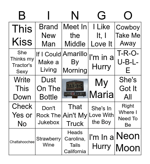 90s Country Vol. 1 Bingo Card