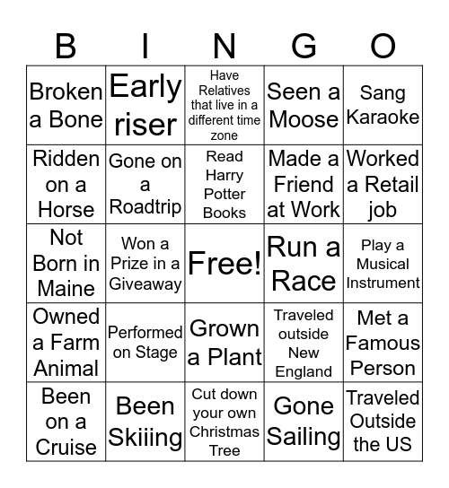 Inclusion Bingo Card