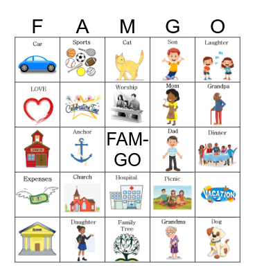 Family Bingo Card