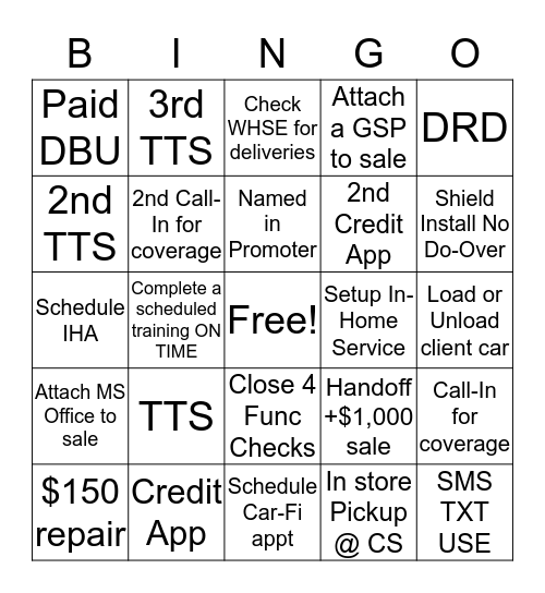 Consultation Agent Bingo Card
