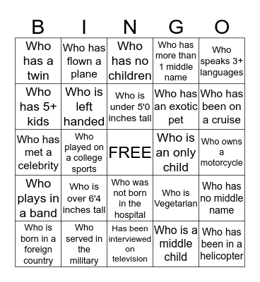 Summer Kick-off Bingo Card