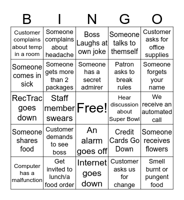 TCC February Bingo Card
