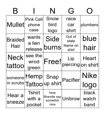 Bingo  Bingo Card