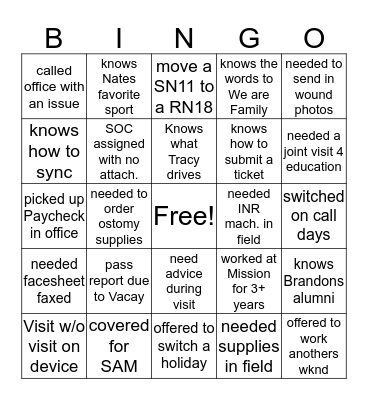 Teamwork makes the dream work! Bingo Card