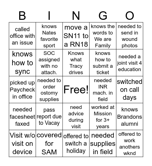 Teamwork makes the dream work! Bingo Card