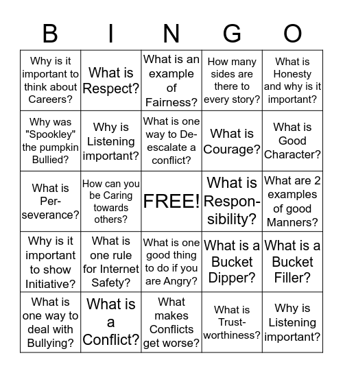 End of The Year Bingo Card