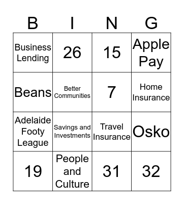 February 2020 BINGO Card